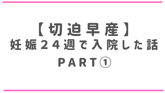 切迫早産 妊娠２４週で入院した話 １ 悩ママぶろぐ