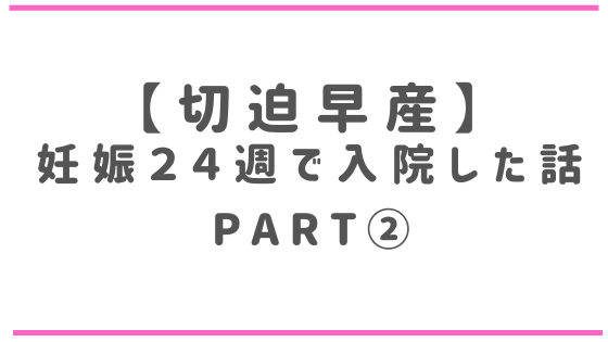 切迫早産 妊娠２４週で入院した話 ２ 悩ママぶろぐ